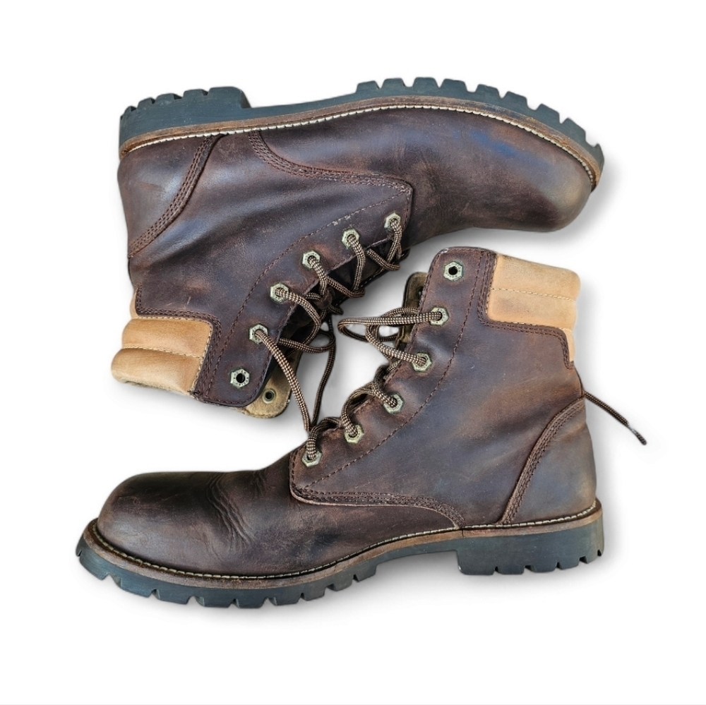 Kodiak Brown Men's Casual Workwear Waterproof Leather Boots, Size 12 US